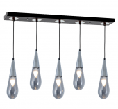 TT Aydınlatma TT023-5S-SY-KR  Krom 5 li Damla Modeli Sıralı Avize thumbnail 1