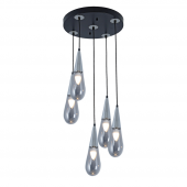 TT Aydınlatma TT023-5Y-SY-KR  Krom 5 li Damla Modeli Avize - 1