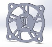 L Lawliet 40 mm fan kapağı Organik Plastikten Aparat - 1