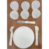 Homecare Flaminia 6 Kişilik Beyaz Piknik Seti 716649 - 1