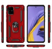 Samsung Galaxy A51 Kılıf Vega Yüzüklü Standlı Silikon + Nano Cam thumbnail 2