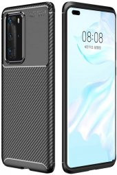 Huawei P40 Pro Kılıf Silikon Negro Karbon Darbe Koruma - 4