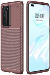 Huawei P40 Pro Kılıf Silikon Negro Karbon Darbe Koruma - 5