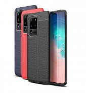 Samsung Galaxy S20 Ultra Kılıf Niss Deri Görünümlü Silikon - 1
