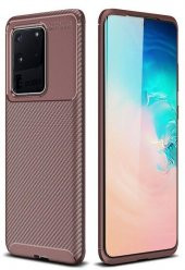 Samsung Galaxy S20 Ultra Kılıf Silikon Negro Karbon Darbe Korumalı - 4