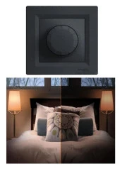 Schneider Asfora Antrasit 600VA RL Tip Vavien Dimmer Anahtar - Çerçeveli - 2