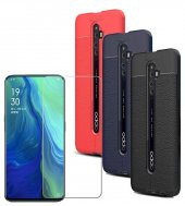 Oppo Reno2 Z Kılıf Niss Deri Görünümlü Silikon + Nano Cam - 1