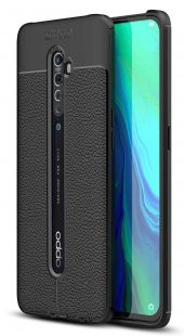 Oppo Reno2 Z Kılıf Niss Deri Görünümlü Silikon + Nano Cam - 5