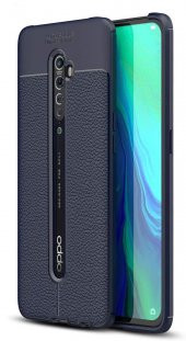 Oppo Reno2 Z Kılıf Niss Deri Görünümlü Silikon + Nano Cam - 7
