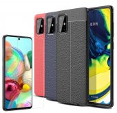 Samsung Galaxy M31s Kılıf Silikon Niss Deri Görünümlü + Kırılmayan Nano Cam - 1