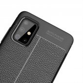Samsung Galaxy M31s Kılıf Silikon Niss Deri Görünümlü + Kırılmayan Nano Cam - 2