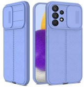 Samsung Galaxy A52 Kılıf Kamera Korumalı Deri Dokulu + 5d Nano Ekran Koruyucu - 7