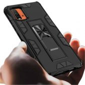 Xiaomi Poco M3 Kılıf Zırhlı Tank Standlı Silikon - 1