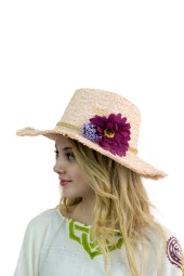 Geniş Kenarlı Hasır Şapka 1414 thumbnail 1
