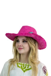 Geniş Kenarlı Hasır Şapka 1414 thumbnail 5