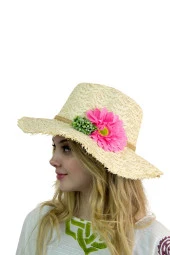 Geniş Kenarlı Hasır Şapka 1414 thumbnail 8