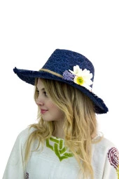 Geniş Kenarlı Hasır Şapka 1414 thumbnail 9