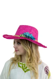 Geniş Kenarlı Hasır Şapka 1414 thumbnail 10