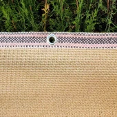 GÖLGELİK FİLE 1X14 METRE ÇİT FİLESİ %95 GÖLGE KORUMA KREM 95'LİK BAHÇE ÇİTİ HALKALI KUŞAKLI JÜT GÖLGELİK thumbnail 1