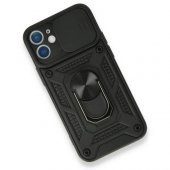 Smody Apple iPhone 11 Kılıf Pars Lens Yüzüklü Mıknatıslı Zırhlı Kapak + Tam Kapatan Kırılmaz Cam - 3