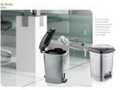 Polytime Pedallı Basmalı Çöp Kutusu Kovası / Çıkarılabilir İç Kovalı / Beyaz / 32 Litre / 47x35x35 Cm. - 4