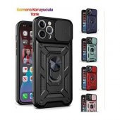 iPhone X Kılıf Tank Kamera Korumalı Standlı Yüzüklü Kılıf Anti Shock +Kırılmaz Cam thumbnail 1