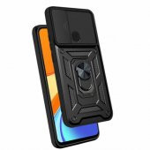 Xiaomi Redmi 9C Kılıf Silikon Yüzüklü Standlı Kamera Korumalı +5D Cam - 3
