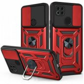 Xiaomi Redmi 9C Kılıf Silikon Yüzüklü Standlı Kamera Korumalı +5D Cam - 7