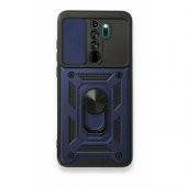 Xiaomi Redmi Note 8 Pro Kılıf Yüzüklü Standlı Kamera Korumalı + Ekran Koruyucu Nano Cam - 8