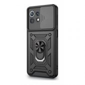 Xiaomi Mi 11 Lite Kılıf Silikon Yüzüklü Standlı Kamera Korumalı + Tam Ekran Koruyucu - 8