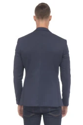 CEKMON Erkek Düğmeli İçi Astarlı Düz Renk Blazer Klasik Ceket - 7