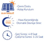 100 W SOLAR PROJEKTÖR GÜNEŞ PANELLİ - 3146 - 2