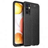Samsung Galaxy A13 4G Kılıf Silikon Niss Deri Görünümlü + Temperli Kırılmaz Cam - 5