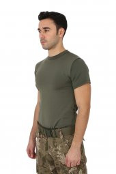 Haki Microfiber Tişört - Kısa Kol Micro T-shirt - Askeri Malzeme - 2