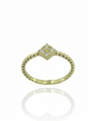 8 Ayar Minik Dört Taş Zirkon Altın Yüzük thumbnail 2