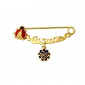 Maşallah 14 Ayar Altın Çengelli İğne thumbnail 1