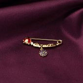 Maşallah 14 Ayar Altın Çengelli İğne thumbnail 4