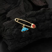 Arabalı 14 Ayar Altın Çengel İğnesi thumbnail 2