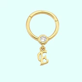 Altın Halka Harf Piercing 14 Ayar Harfler Mevcut thumbnail 2