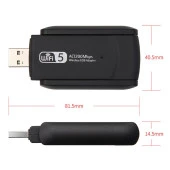 PrimeX PX-AC1200 Realtek RTL 8812BU Ac1200 USB3.0 1200Mbps Wifi Adaptör, 2.5G 5G 5.8G Wireless Adaptör, USB Wifi Alıcı - 6