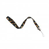 SİYAH RENKLİ KALPLER TASARIM BOYUN ASKI İPİ - 1