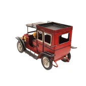 0604E-DEKORAFİR TASARIM METAL KIRMIZI ARABA KOD:065 - 4