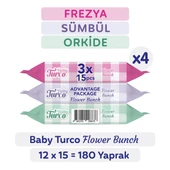 Baby Turco Flower Bunch Cep Mendili 12x15 (180 Yaprak) - 1