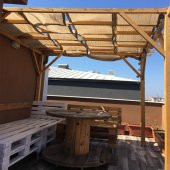 GÖLGELİK FİLE 1,5X9 METRE ÇİT FİLESİ 95 GÖLGE KORUMA KREM 95LİK BAHÇE ÇİTİ HALKALI KUŞAKLI JÜT GÖLGELİK - 2