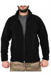 Outdoor Erkek Siyah Polar Hırka - Tactical Mont - 1