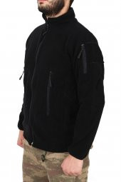 Outdoor Erkek Siyah Polar Hırka - Tactical Mont - 3