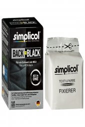 Simplicol Toz Siyah Tekstil Kumaş Boyası ve Renk Tazeleme Canlandırma Kot Canvas Keten T-Shirt 400 gr - 2