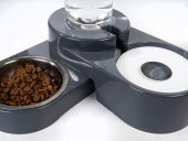 Miapet Köşeli Ayarlanabilir Hazneli Çelik Taslı Kedi-Köpek Mama Ve Su Kabı Seti 1000Ml Gri - 6