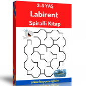 Okul Öncesi 3-5 YAŞ Labirent Bulmaca Kitabı (Spiralli) - 1