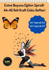 MK Spiralli İkili Kraft Defter (A4-A5) 120 Yaprak - 1